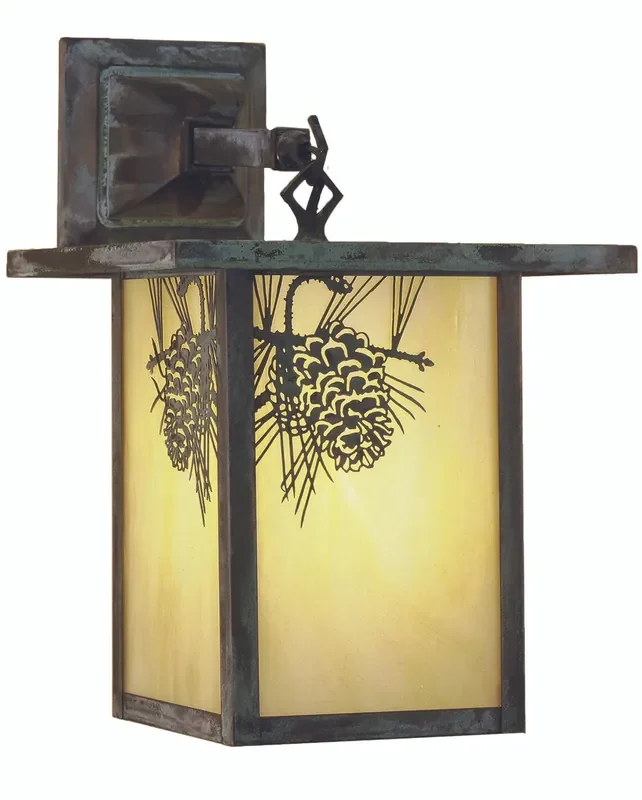 Meyda 9″w Hyde Park Winter Pine Hanging Wall Sconce – 29531