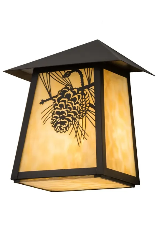 Meyda 9″w Stillwater Winter Pine Wall Sconce – 183239