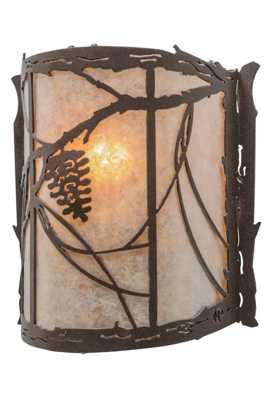 Meyda 9″w Whispering Pines Wall Sconce – 145311