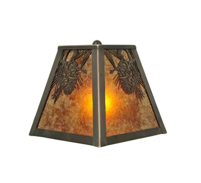 Meyda 9″w Winter Pine Wall Sconce – 111037