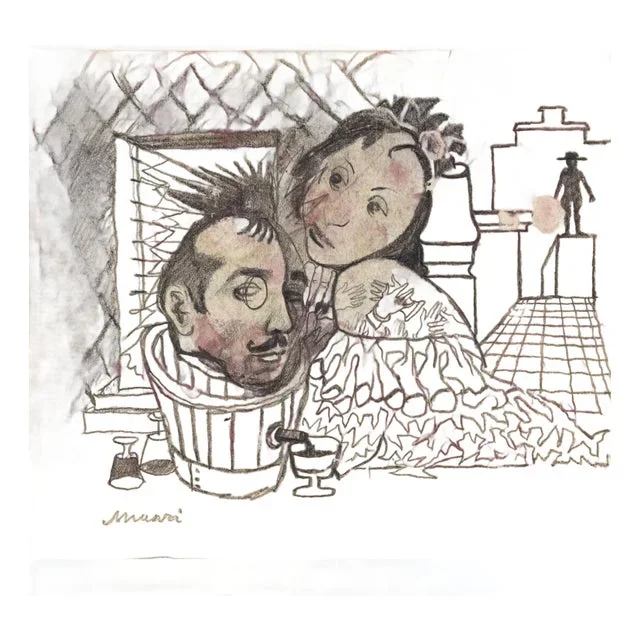 Mino Maccari, The Wine Maker, Drawing on Paper, 1940s