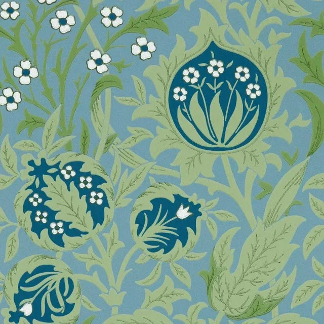 Morris & Co Elmcote Wallpaper in Dearle Blue