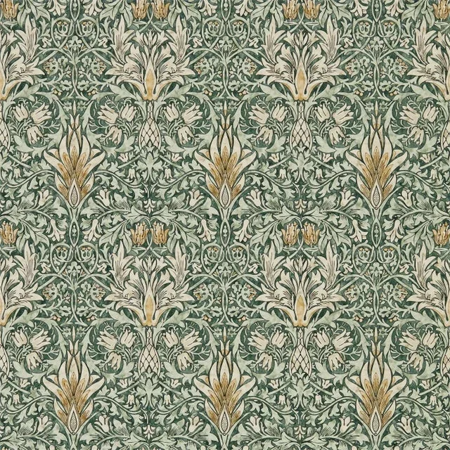 Morris & Co Snakeshead Wallpaper in Forest/Thyme – a Sample