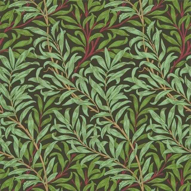 Morris & Co Willow Bough Wallpaper in Bitter Chocolate