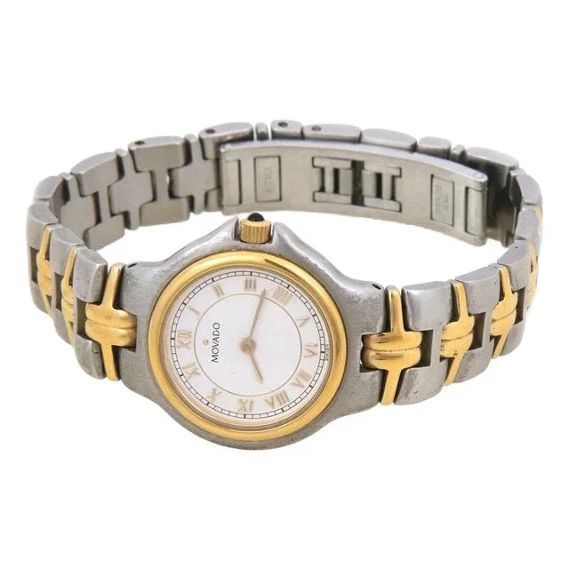 Movado Stainless-Steel Two Ladies Wristwatch Quartz