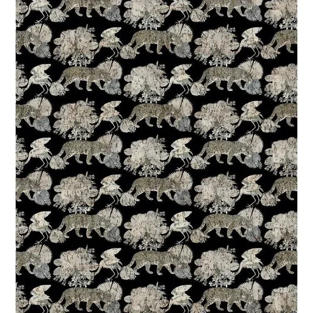 Nicolette Mayer through The House of Scalamandré Leopard Walk Wallcovering, Black