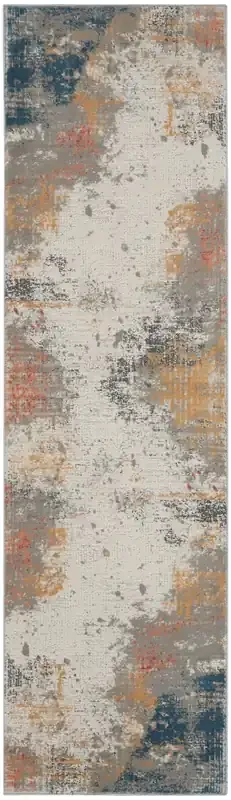 Nourison Rustic Textures Rus13 Grey/blue Area Rugs