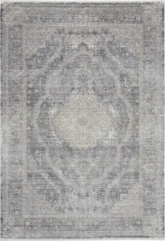 Nourison Starry Nights Stn05 Charcoal/creme Area Rug – 5‘3″ X 7‘3″ Rectangle