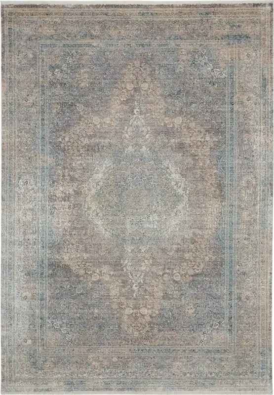 Nourison Starry Nights Stn06 Cream Blue Area Rugs