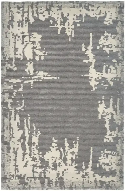 Nourison Symmetry Smm02 Grey/beige Area Rugs