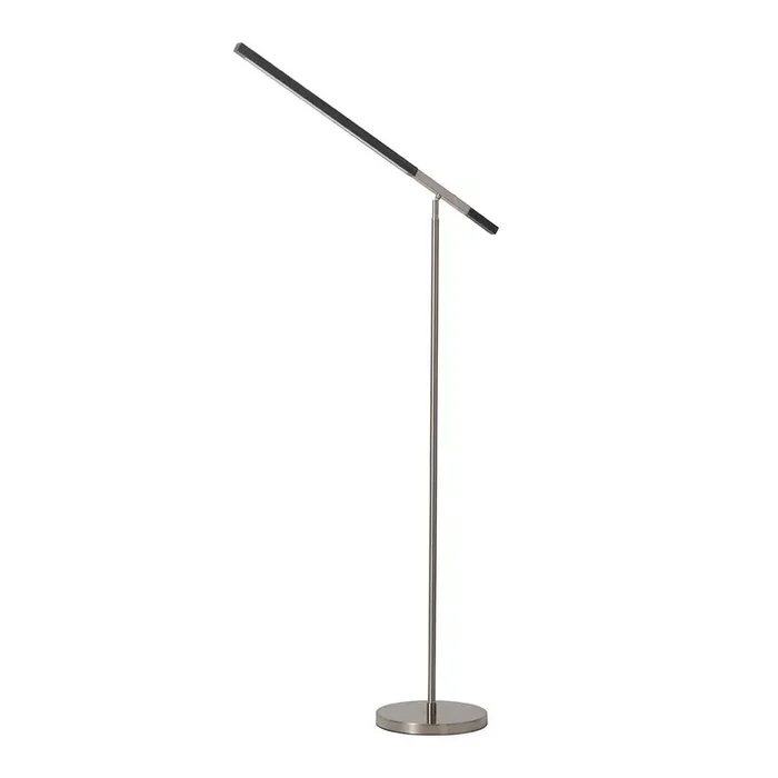 Nova of California Port 41″ Led Floor Lamp In Charcoal Grey And Satin Nickel With Touch Dimmer Switch 1-Light