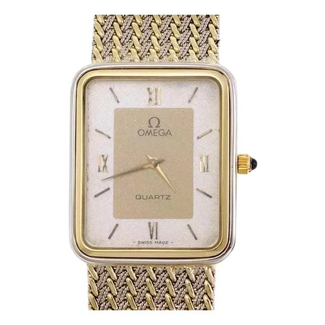 Omega Men’s Watch 14k Two Tone Gold Case & Band Men’s #1377 Estate