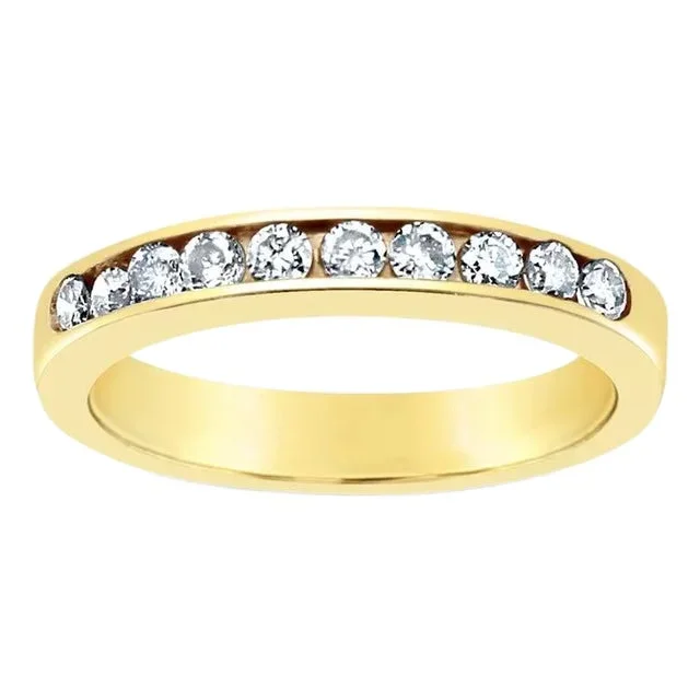 One Third Carat Channel Diamond Wedding Band 2.5MM, Size 4.5