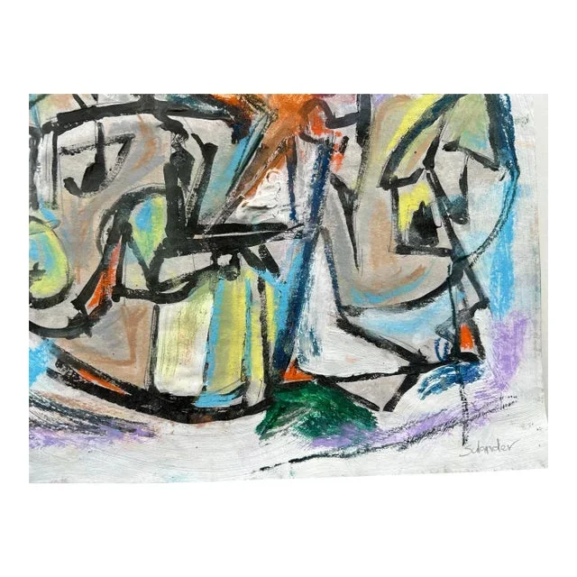 Original Abstract Composition by Erik Sulander, on Paper.