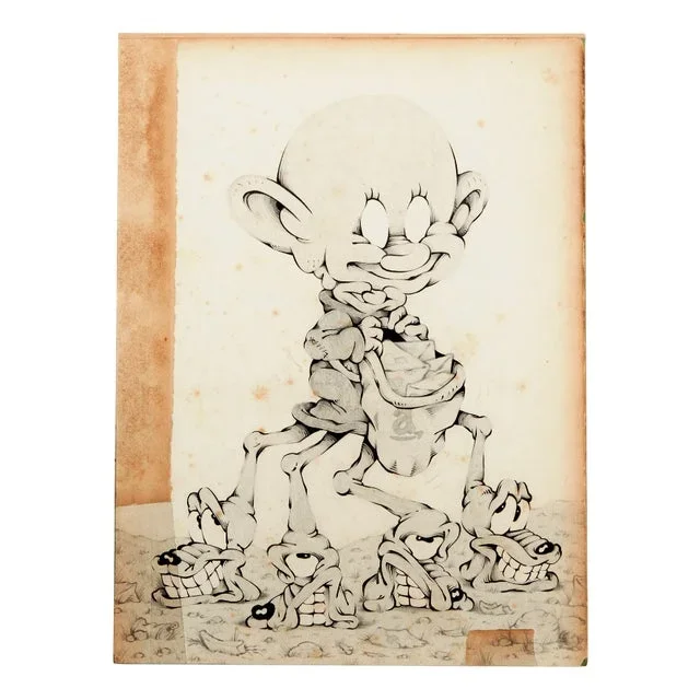 Pablo Dalas, Araneae Bezos, 2020, Mixed Media on Paper