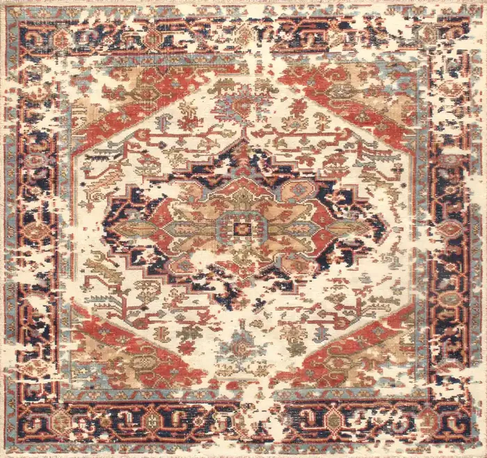 Pasargad Home PMH-1 Serapi Hand-knotted Ivory Area Rug