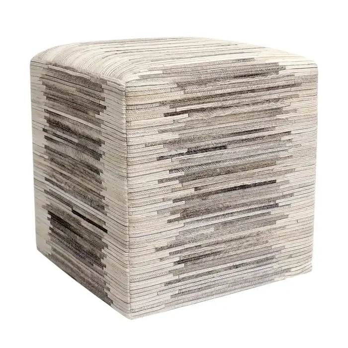 Pasargad Home PTPF-191 Galaxy Silver Ottoman