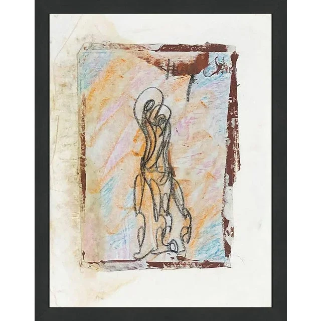 Purvis Young Solitary (Original Mixed Media on Paper)