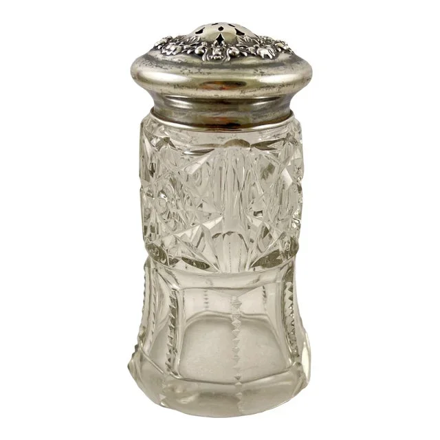 R. Wallace & Sons Crystal & Sterling Silver Sugar Shaker