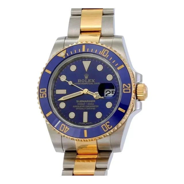 Rolex Submariner Steel 18k Gold Blue Dial Men’s Watch116613 Service & Warranty