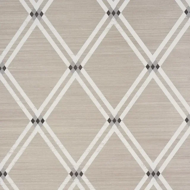 SAMPLE – Schumacher Asolo Sisal Wallpaper In Silver