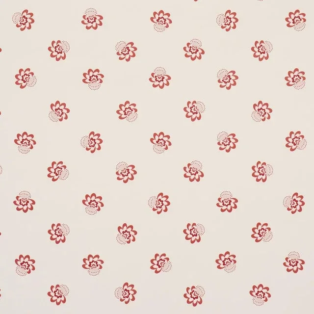 SAMPLE – Schumacher Auclair Floral Wallpaper In Red