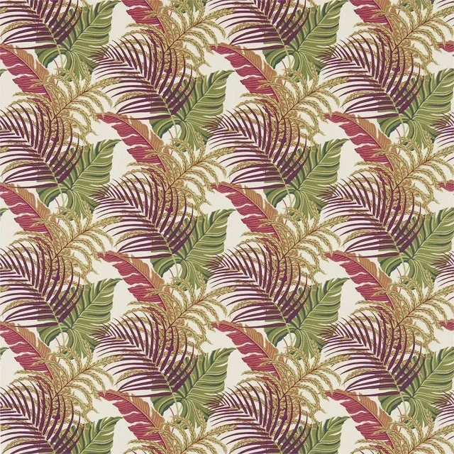 Sanderson Manila Fabric in Mulberry/Sand