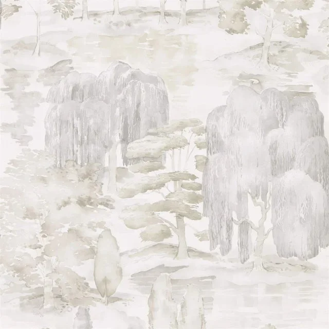 Sanderson Waterperry Wallpaper in Ivory/Stone – a Sample