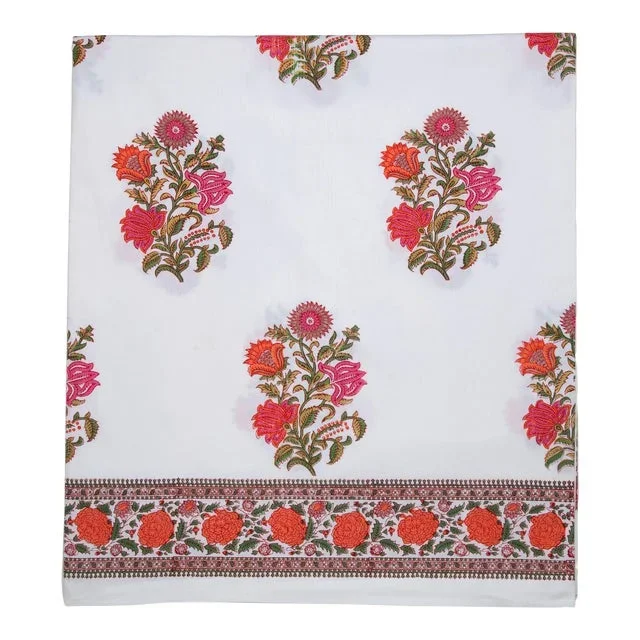 Sanya Flat Sheet, King – Pink & Orange