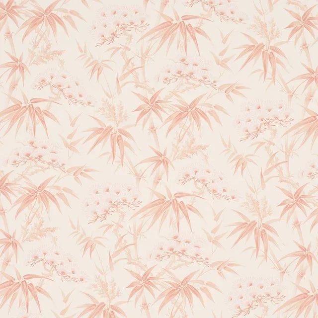 Schumacher Arita Floral Wallpaper In Rose