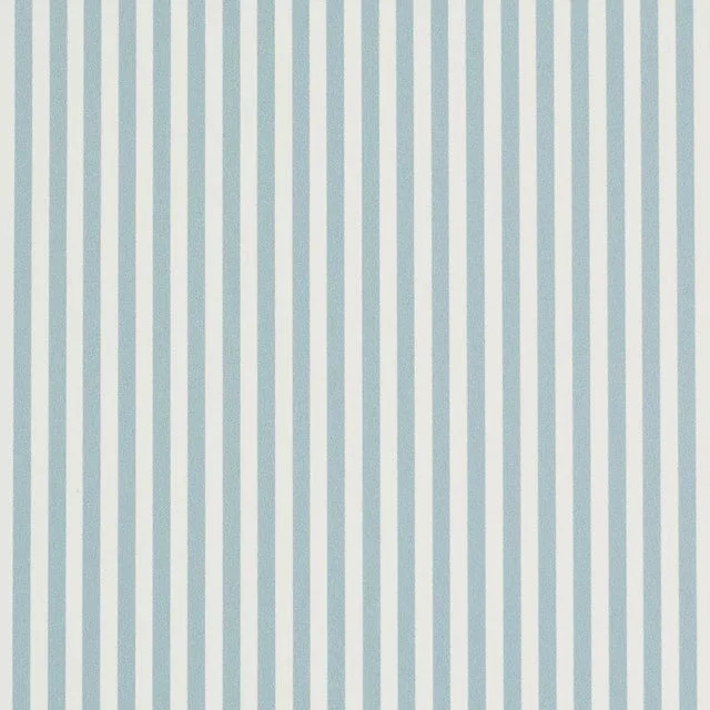 Schumacher Emma Stripe Narrow Wallpaper In Chambray