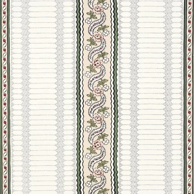 Schumacher X Rita Konig Serena Stripe Wallpaper In Rose
