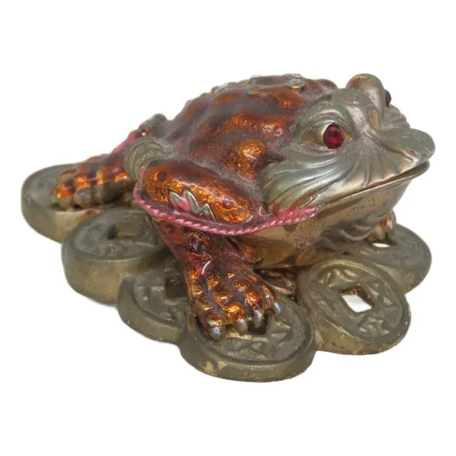 Small Trinket Frog Pill Box 4422b