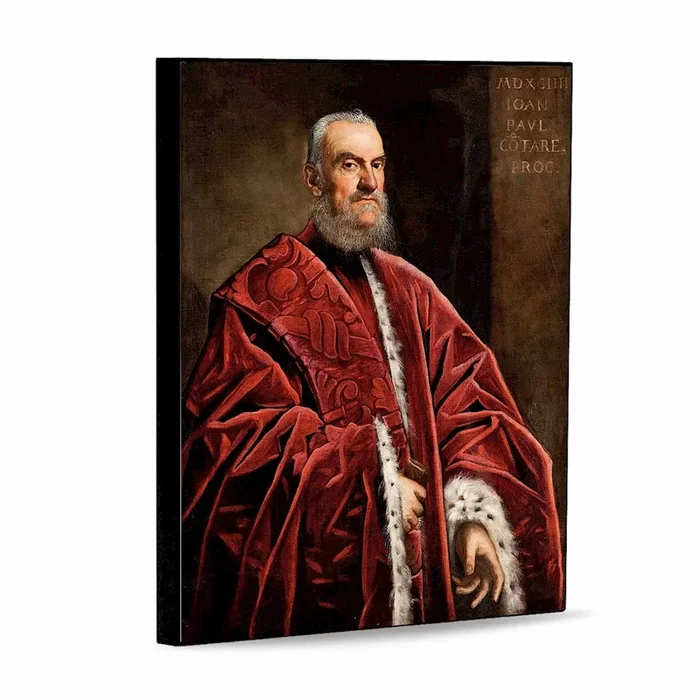 SUBLIMART: Affresco Panel Tile – Opera “Giovanni Paolo Contarini” portrait by Domenico Tintoretto (8×10)