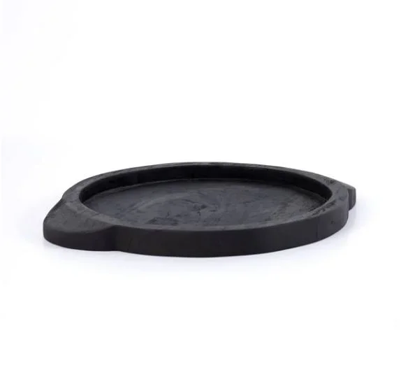 Tadeo Round Tray-Carbonized Black