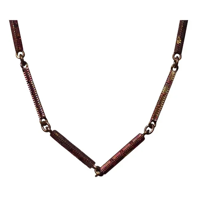 The 84th Street: Antique Art Deco Era Purple Toned Yellow Gold Bracelet