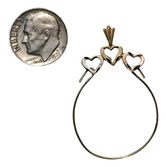 The Attakapas: Tricolor Gold Charm Holder Pendant