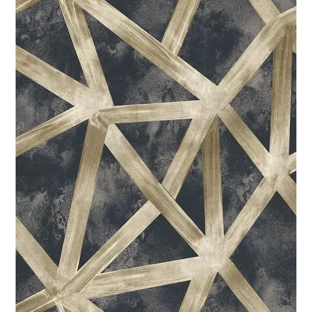 The House of Scalamandré Interstellar Wallcovering, Noir