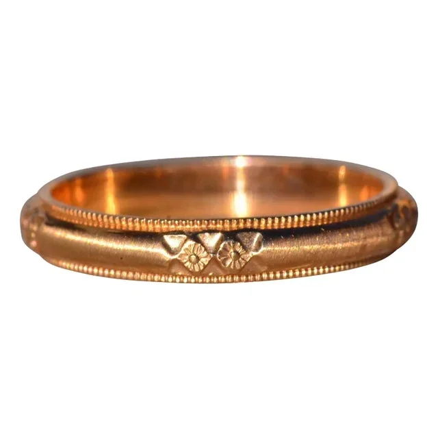 The Polle: Antique New Old Stock Wedding Band in Yellow Gold