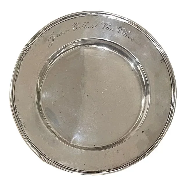 Towle Sterling Plate With Exceptional Engraving
