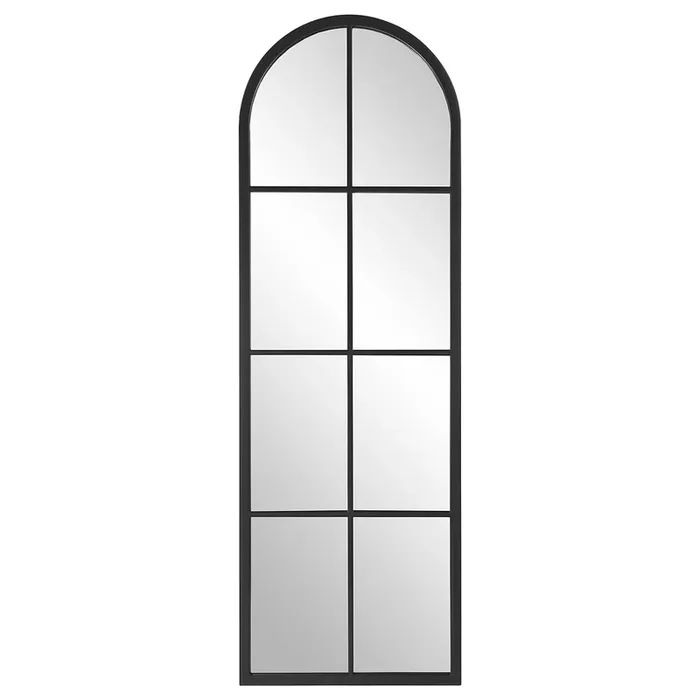 Uttermost Amiel Black Arch Window Mirror