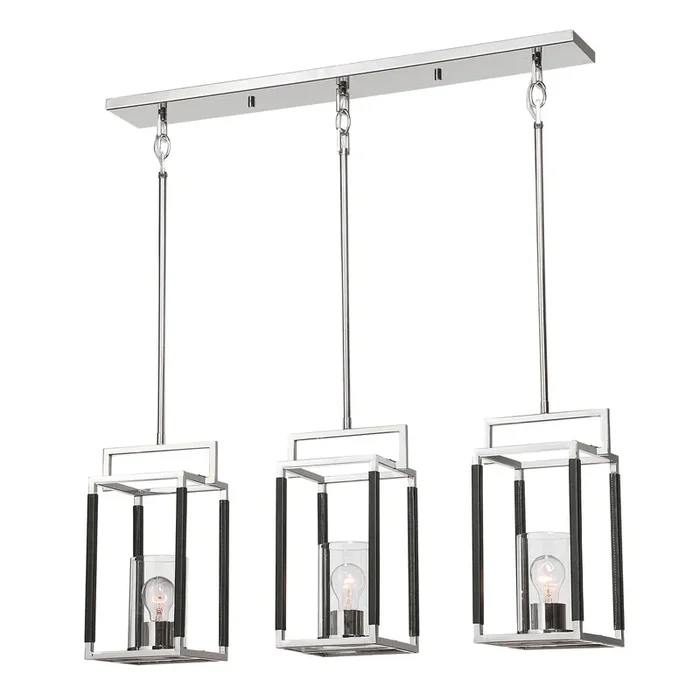 Uttermost Newburgh 3 Light Nickel Linear Pendant