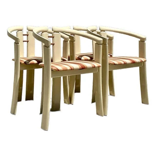Vintage Lacquered Tub Chairs – Set of 4