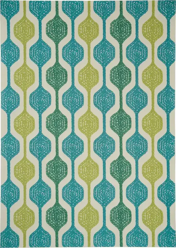 Waverly Sun N‘ Shade Snd70 Ivory/aqua Area Rugs